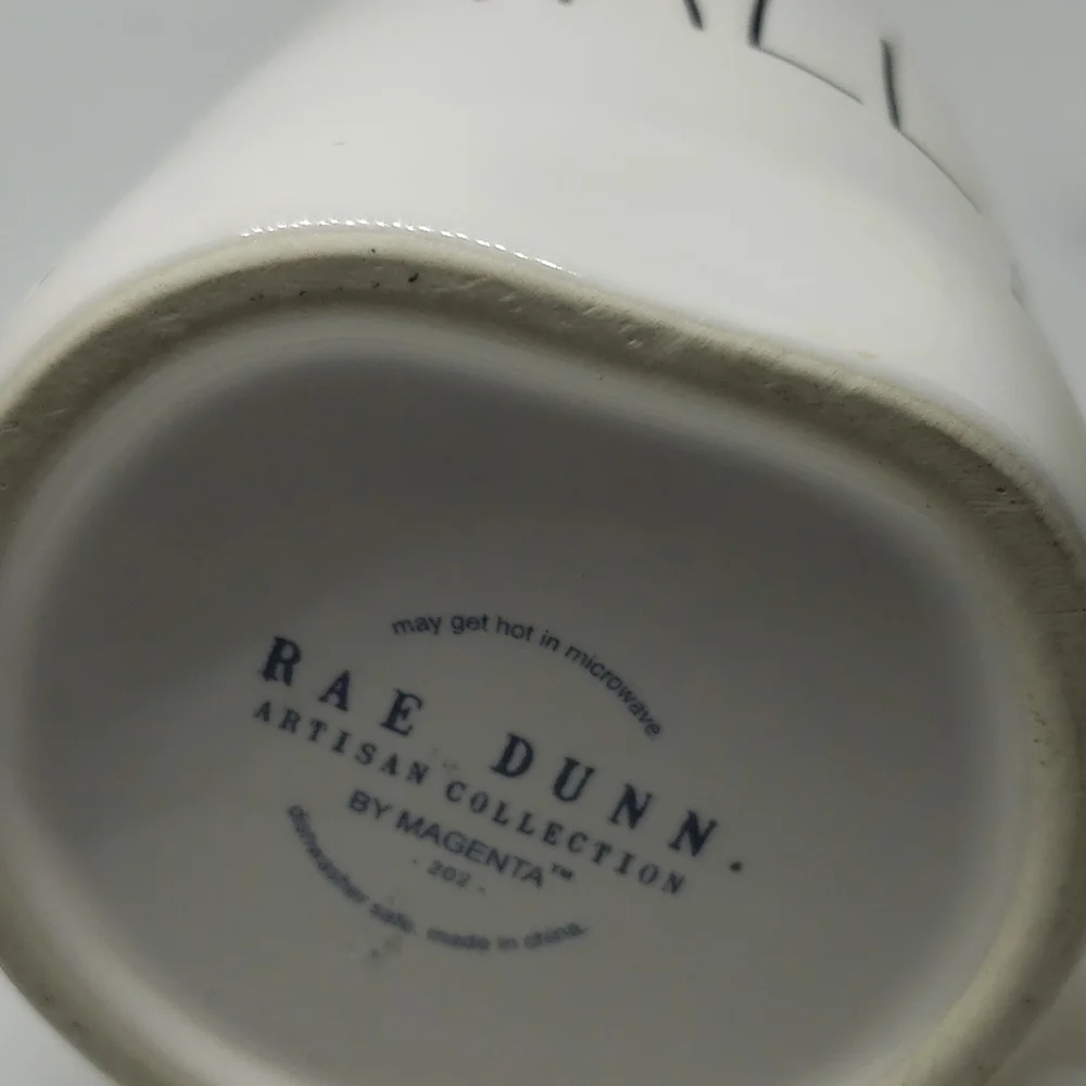 Rae Dunn white orange new mug FALL